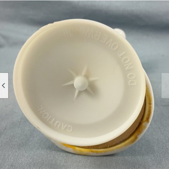 Vintage Small World Musical Spinning Ceramic Pearlescent White Gold Boy Figurine - Picture 8 of 8